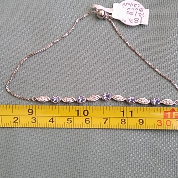 💜💗 TANZANITE AND CAMBODIAN ZIRCON BOLO BRACELET - Picture 5 of 7